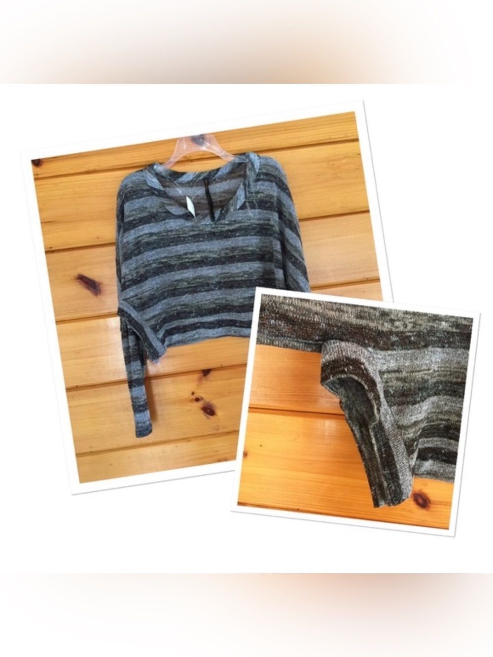 Boho Top Knit Medium Casual Hippie Light Weight  Sweater Casual Blouse M
